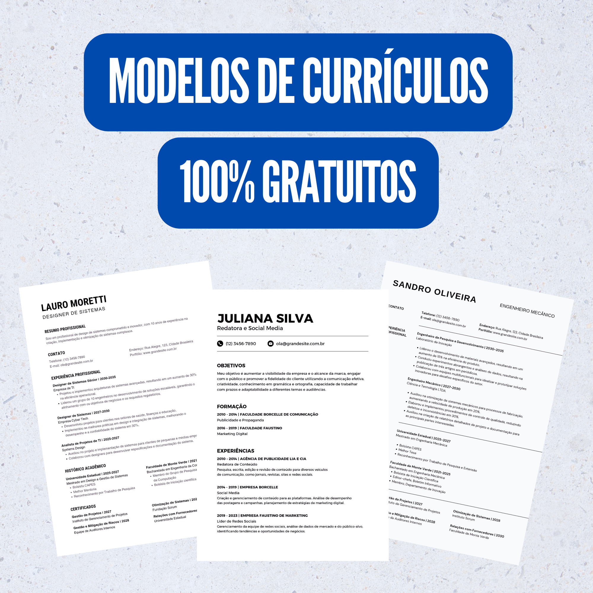 Modelos de currículo profissionais editáveis no Canva